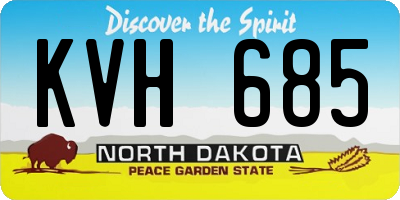 ND license plate KVH685