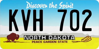 ND license plate KVH702