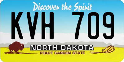 ND license plate KVH709
