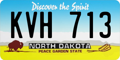 ND license plate KVH713