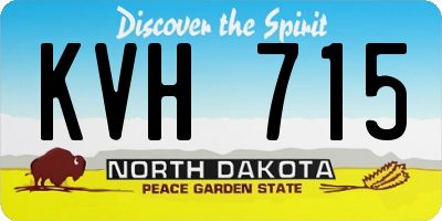 ND license plate KVH715