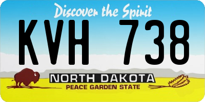 ND license plate KVH738