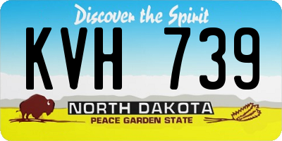 ND license plate KVH739