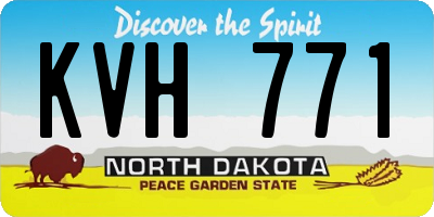 ND license plate KVH771