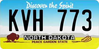 ND license plate KVH773
