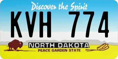 ND license plate KVH774