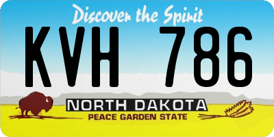 ND license plate KVH786