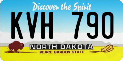 ND license plate KVH790