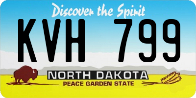 ND license plate KVH799