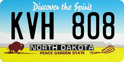 ND license plate KVH808
