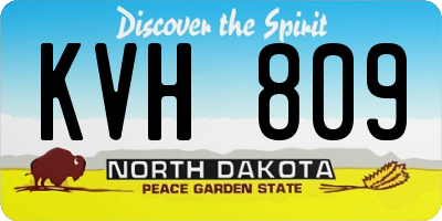 ND license plate KVH809