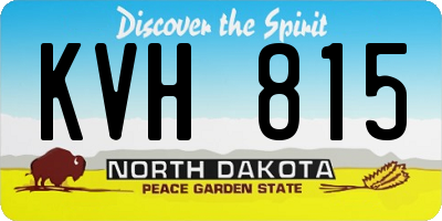 ND license plate KVH815