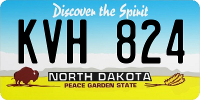 ND license plate KVH824