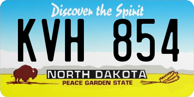 ND license plate KVH854