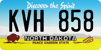 ND license plate KVH858