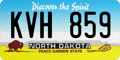 ND license plate KVH859
