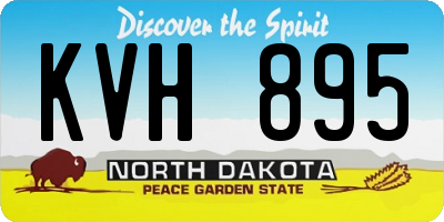 ND license plate KVH895