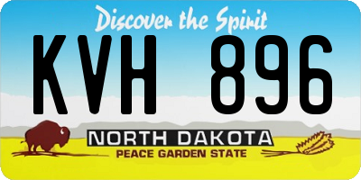 ND license plate KVH896