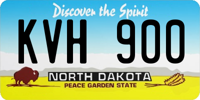 ND license plate KVH900