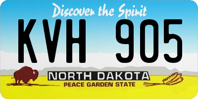 ND license plate KVH905