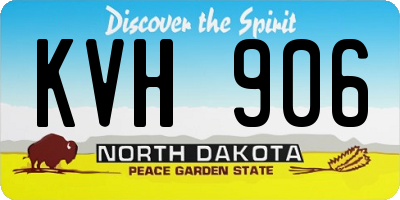 ND license plate KVH906