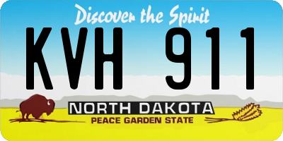 ND license plate KVH911