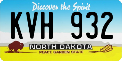 ND license plate KVH932