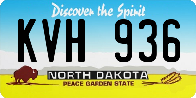 ND license plate KVH936