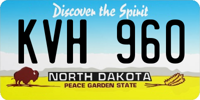 ND license plate KVH960