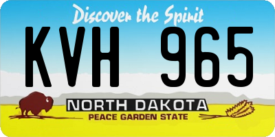 ND license plate KVH965
