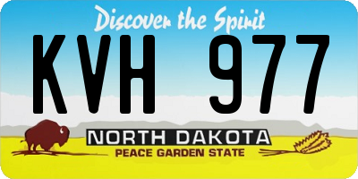 ND license plate KVH977