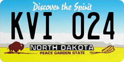 ND license plate KVI024