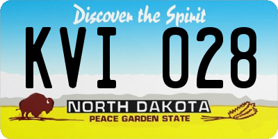ND license plate KVI028