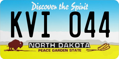 ND license plate KVI044