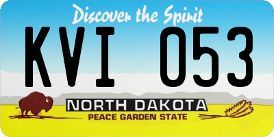 ND license plate KVI053