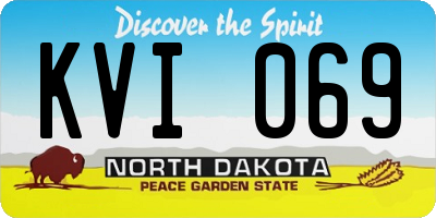 ND license plate KVI069