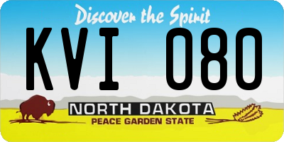 ND license plate KVI080