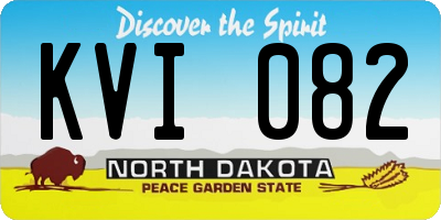 ND license plate KVI082