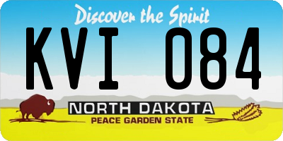 ND license plate KVI084