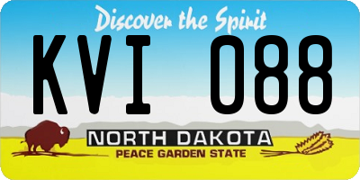 ND license plate KVI088