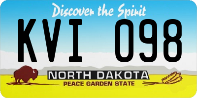 ND license plate KVI098