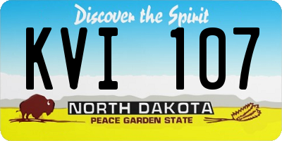 ND license plate KVI107