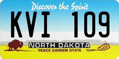 ND license plate KVI109
