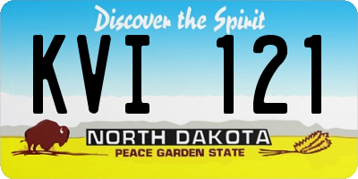 ND license plate KVI121