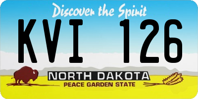 ND license plate KVI126
