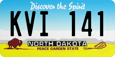 ND license plate KVI141