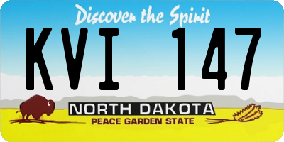 ND license plate KVI147