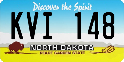ND license plate KVI148