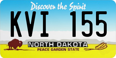 ND license plate KVI155