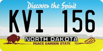 ND license plate KVI156